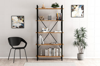 Βιβλιοθήκη 90 × 33,5 × 180 εκ. Atlantic Pine Μαύρο GR570VLT1113