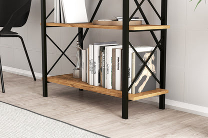 Βιβλιοθήκη 90 × 33,5 × 180 εκ. Atlantic Pine Μαύρο GR570VLT1113