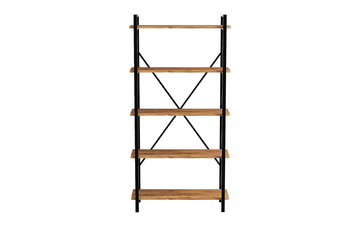 Βιβλιοθήκη 90 × 33,5 × 180 εκ. Atlantic Pine Μαύρο GR570VLT1113