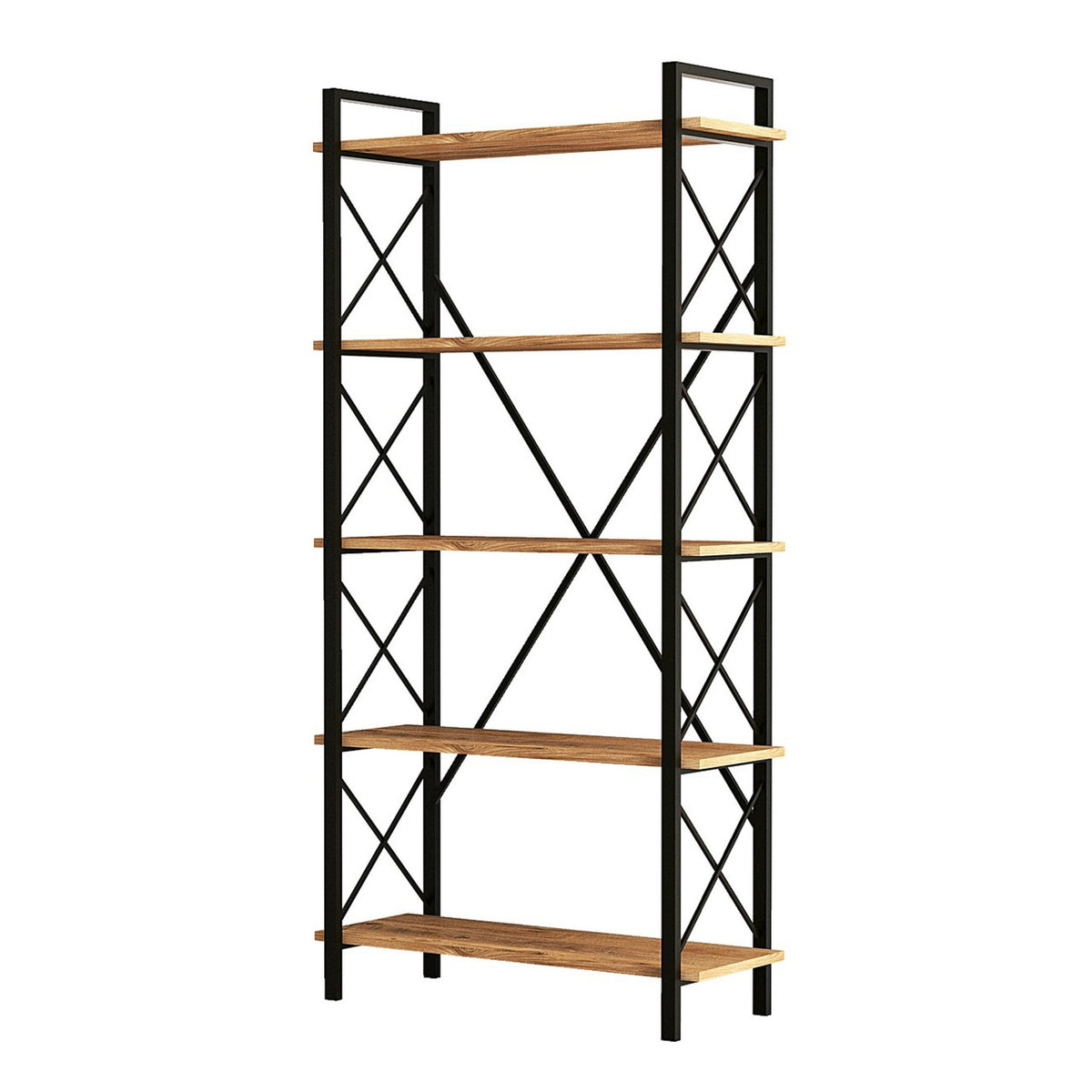 Βιβλιοθήκη 90 × 33,5 × 180 εκ. Atlantic Pine Μαύρο GR570VLT1113