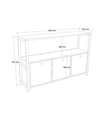Μπουφές Atlantic Πεύκο
Μαύρο 20x30x75cm | 570VLT1911