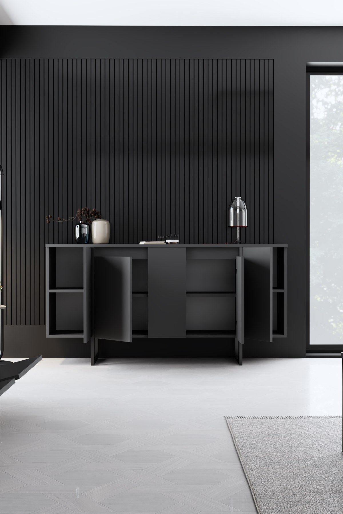 Μπουφές Ανθρακί
Μαύρο 160x35x80cm | 618BLY1175