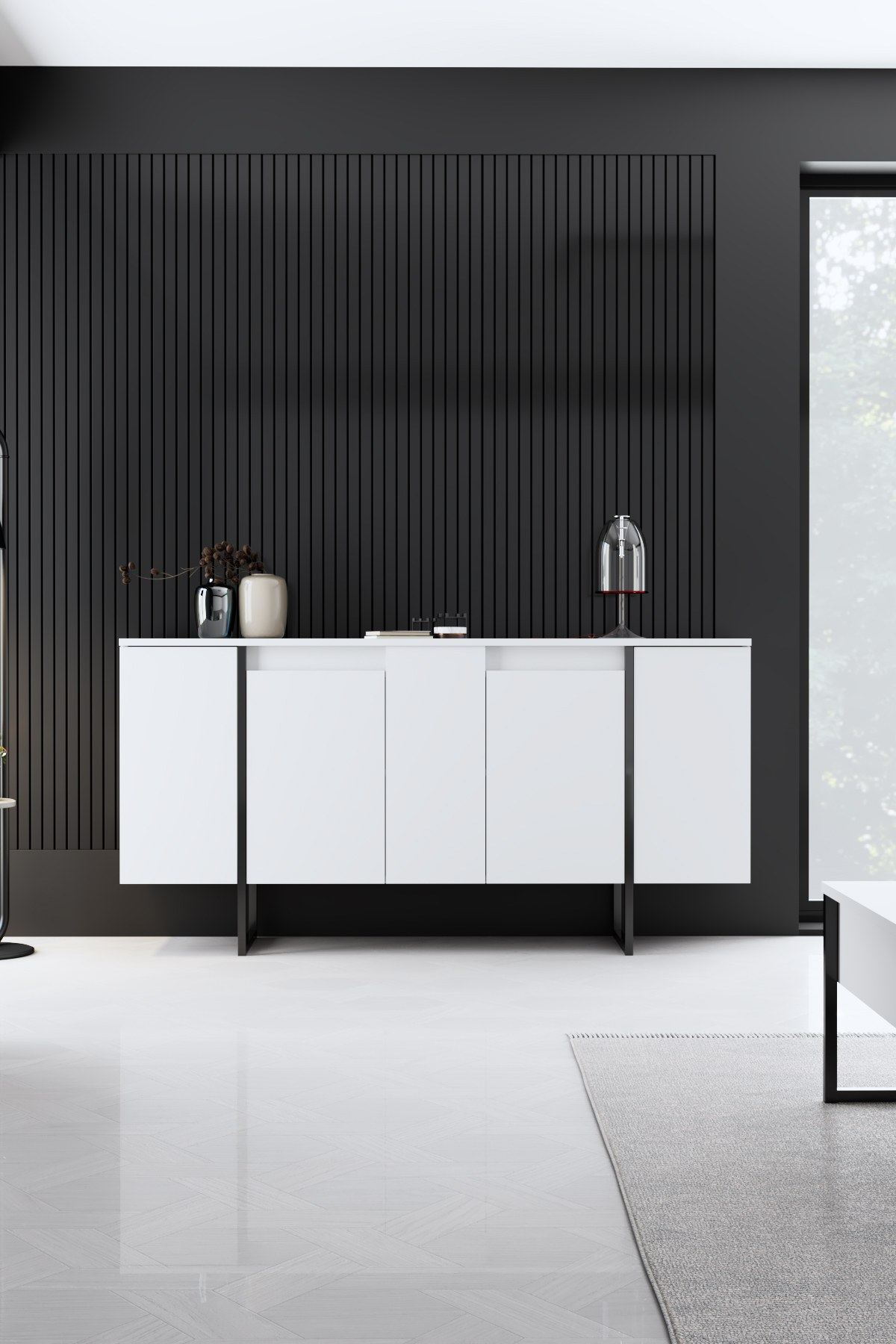Μπουφές Λευκό
Μαύρο 160x35x80cm | 618BLY1176