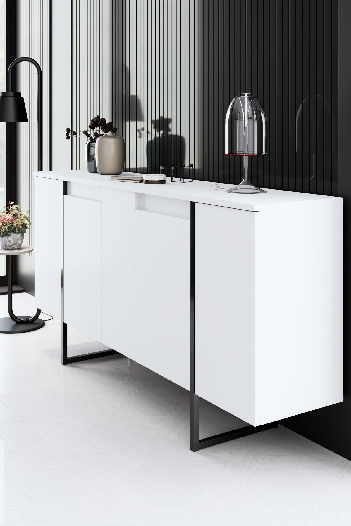 Μπουφές Λευκό
Μαύρο 160x35x80cm | 618BLY1176