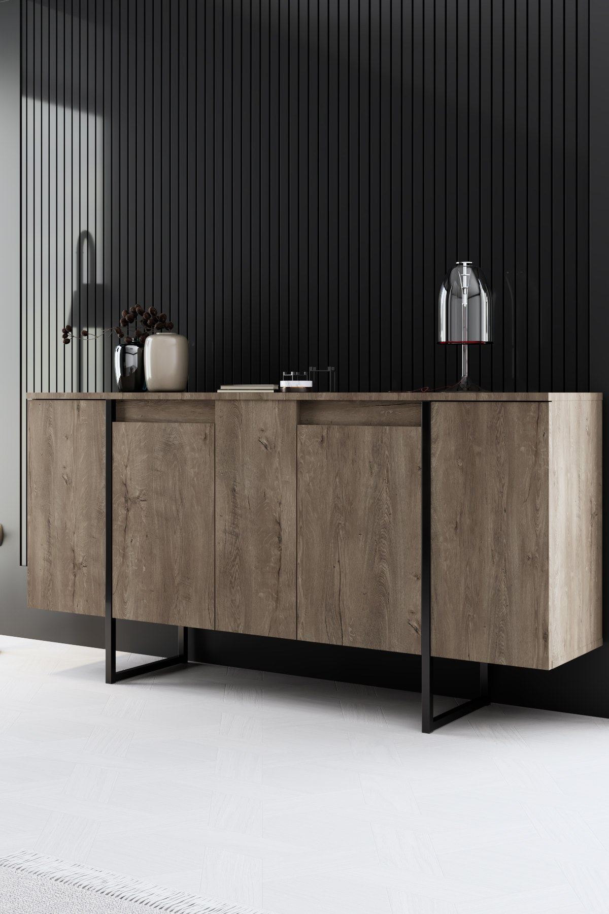 Μπουφές Καρυδί
Μαύρο 160x35x80cm | 618BLY1177