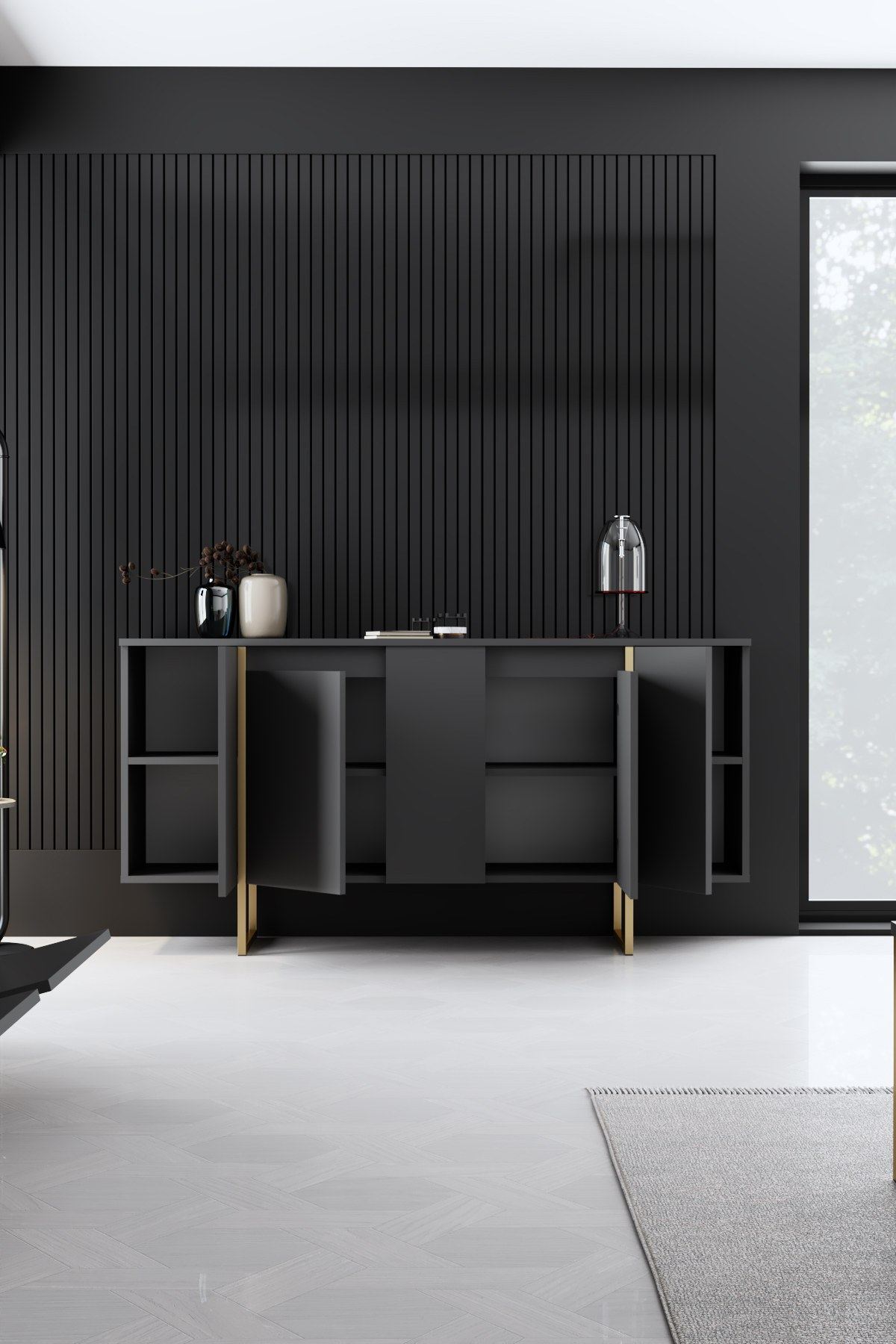 Μπουφές Ανθρακί
Χρυσό 160x35x80cm | 618BLY1178