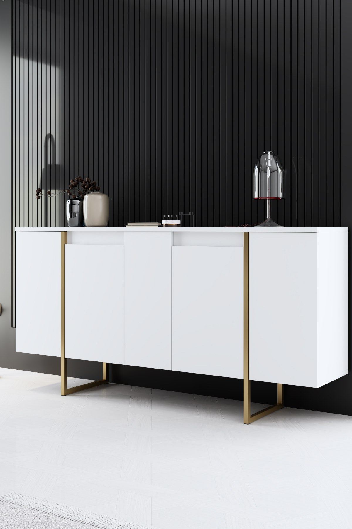 Μπουφές Λευκό
Χρυσό 160x35x80cm | 618BLY1179