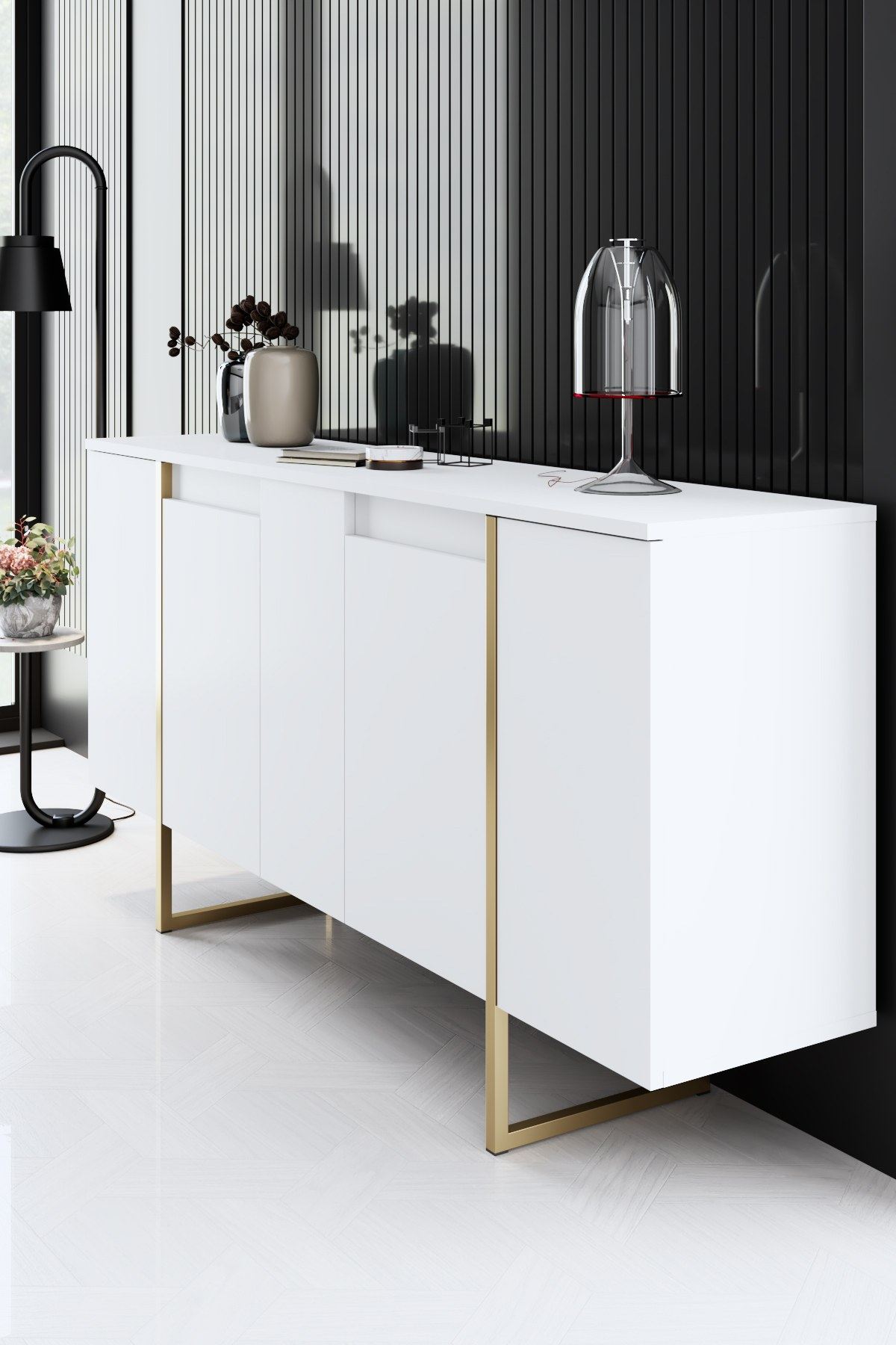 Μπουφές Λευκό
Χρυσό 160x35x80cm | 618BLY1179