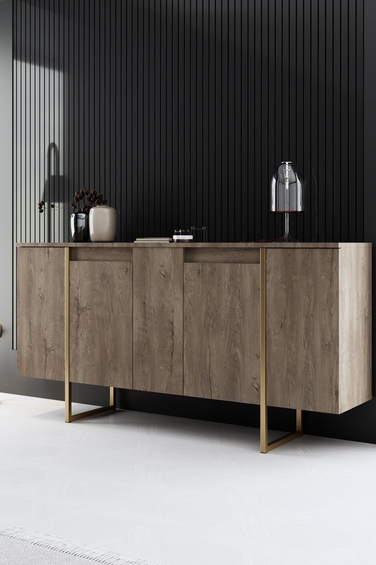 Μπουφές Καρυδί
Χρυσό 160x35x80cm | 618BLY1180