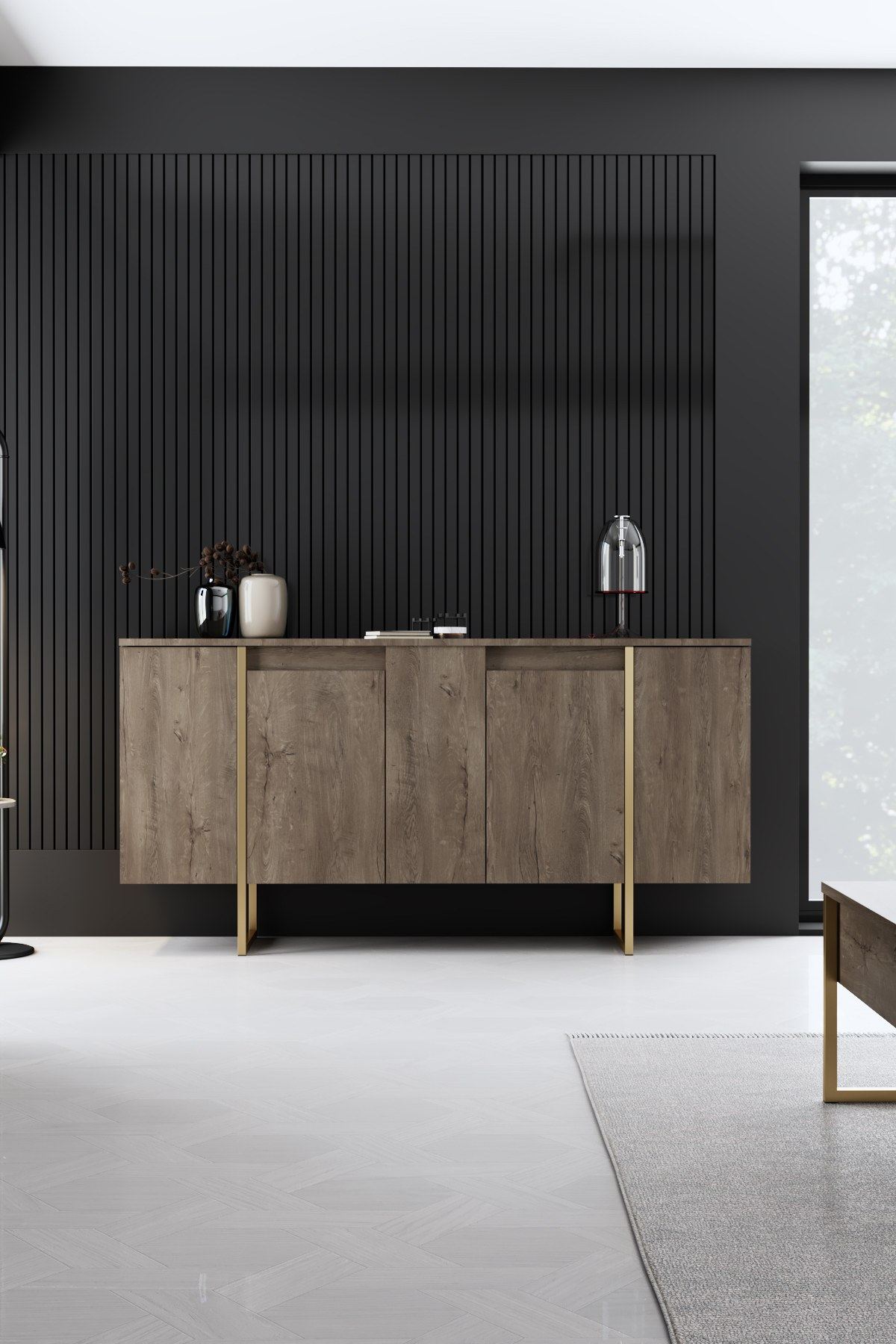 Μπουφές Καρυδί
Χρυσό 160x35x80cm | 618BLY1180