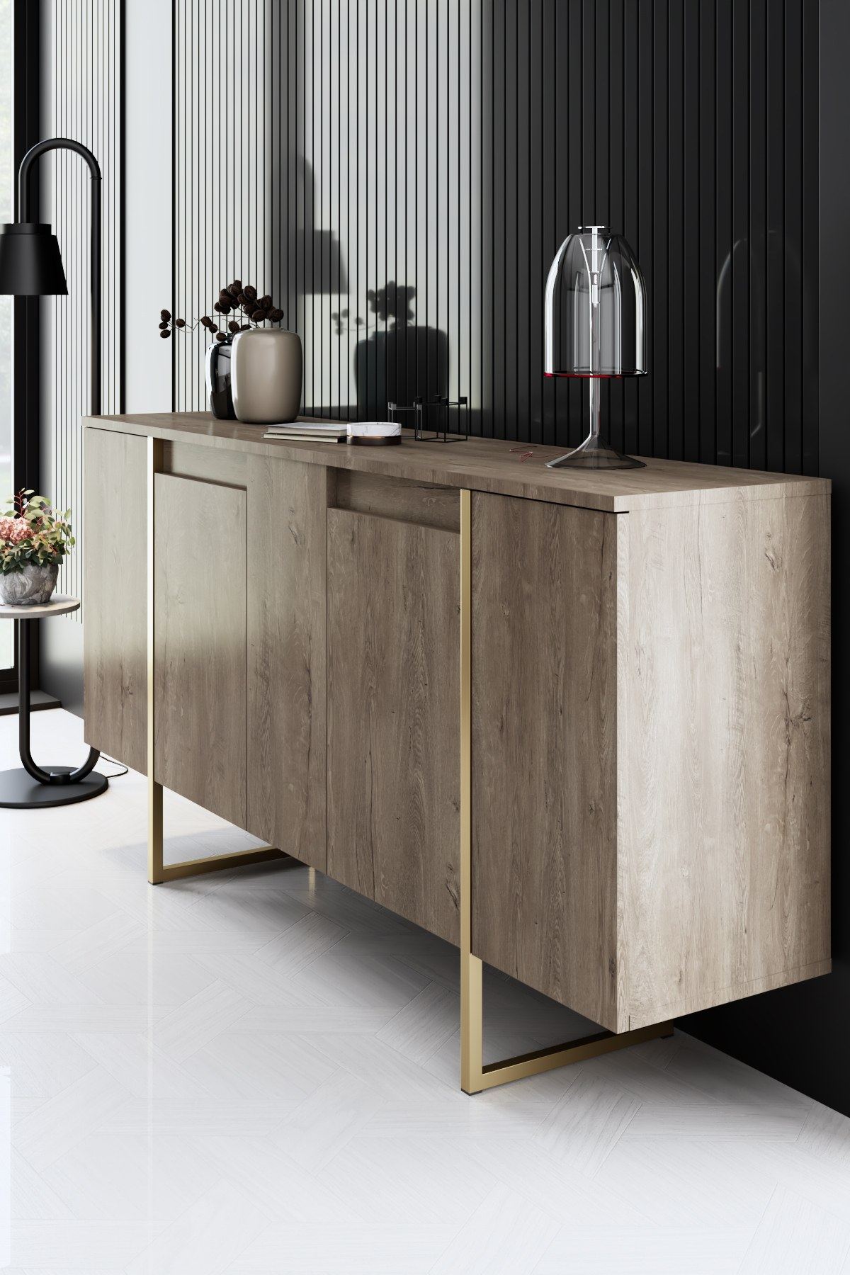 Μπουφές Καρυδί
Χρυσό 160x35x80cm | 618BLY1180
