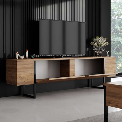 Έπιπλο Τηλεόρασης TV Βάση Σύνθεση Atlantic Pine Μαύρο | 618BLY1284