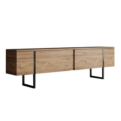 Έπιπλο Τηλεόρασης TV Βάση Σύνθεση Atlantic Pine Μαύρο | 618BLY1284