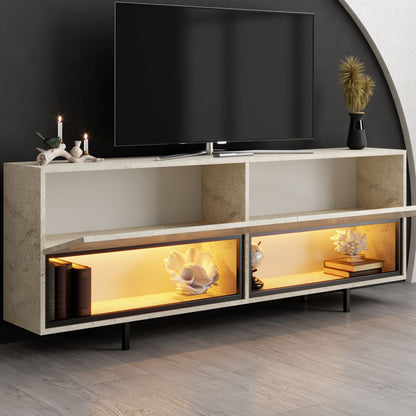 Έπιπλο Τηλεόρασης TV Βάση Σύνθεση Travertine | 618BLY1293