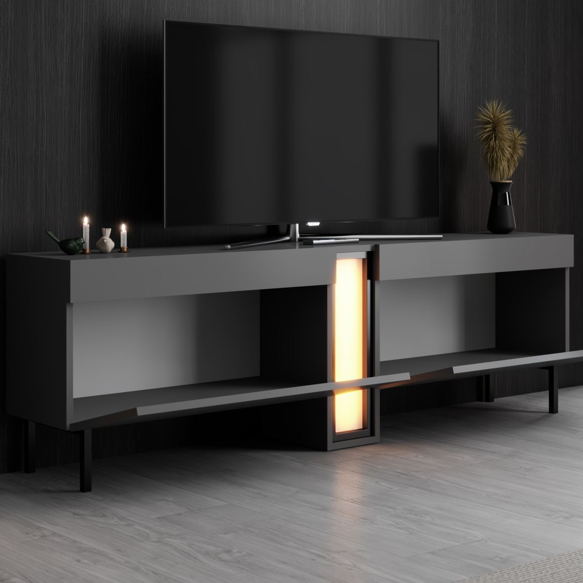 Έπιπλο Τηλεόρασης TV Βάση Σύνθεση Ανθρακί | 618BLY1294