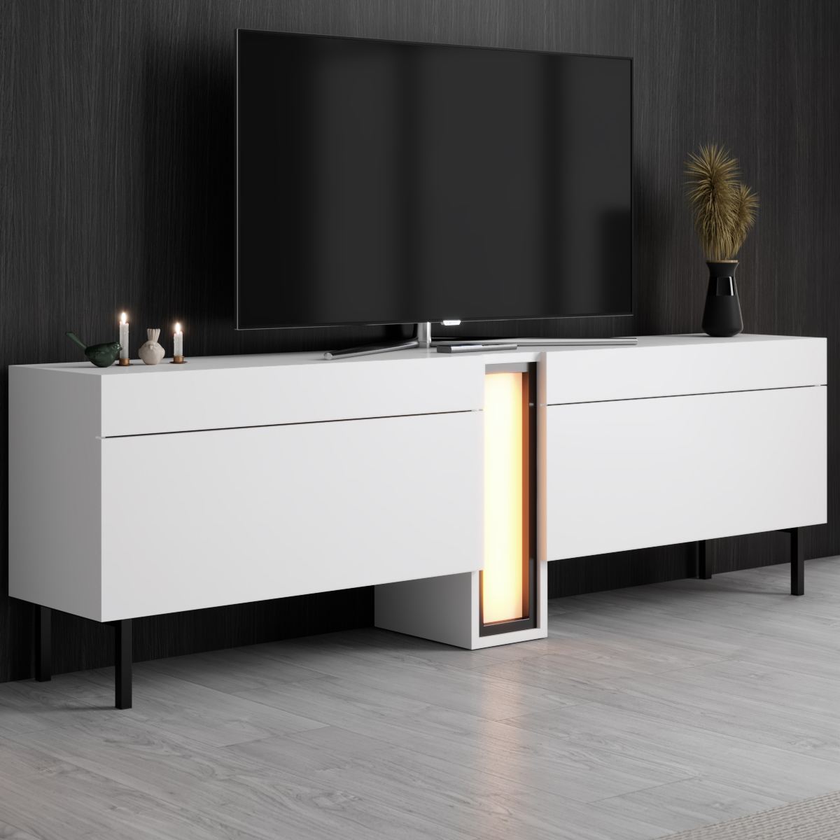 Έπιπλο Τηλεόρασης TV Βάση Σύνθεση Λευκό | 618BLY1295