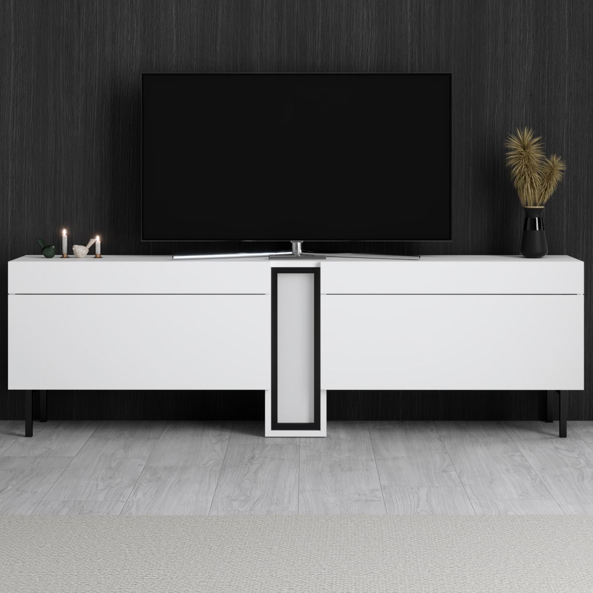 Έπιπλο Τηλεόρασης TV Βάση Σύνθεση Λευκό | 618BLY1295