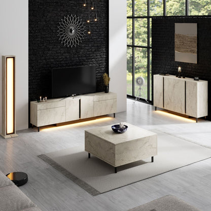 Έπιπλο Τηλεόρασης TV Βάση Σύνθεση Travertine | 618BLY1299