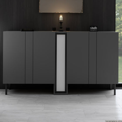 Μπουφές Ανθρακί 155x32x85cm | 618BLY1304