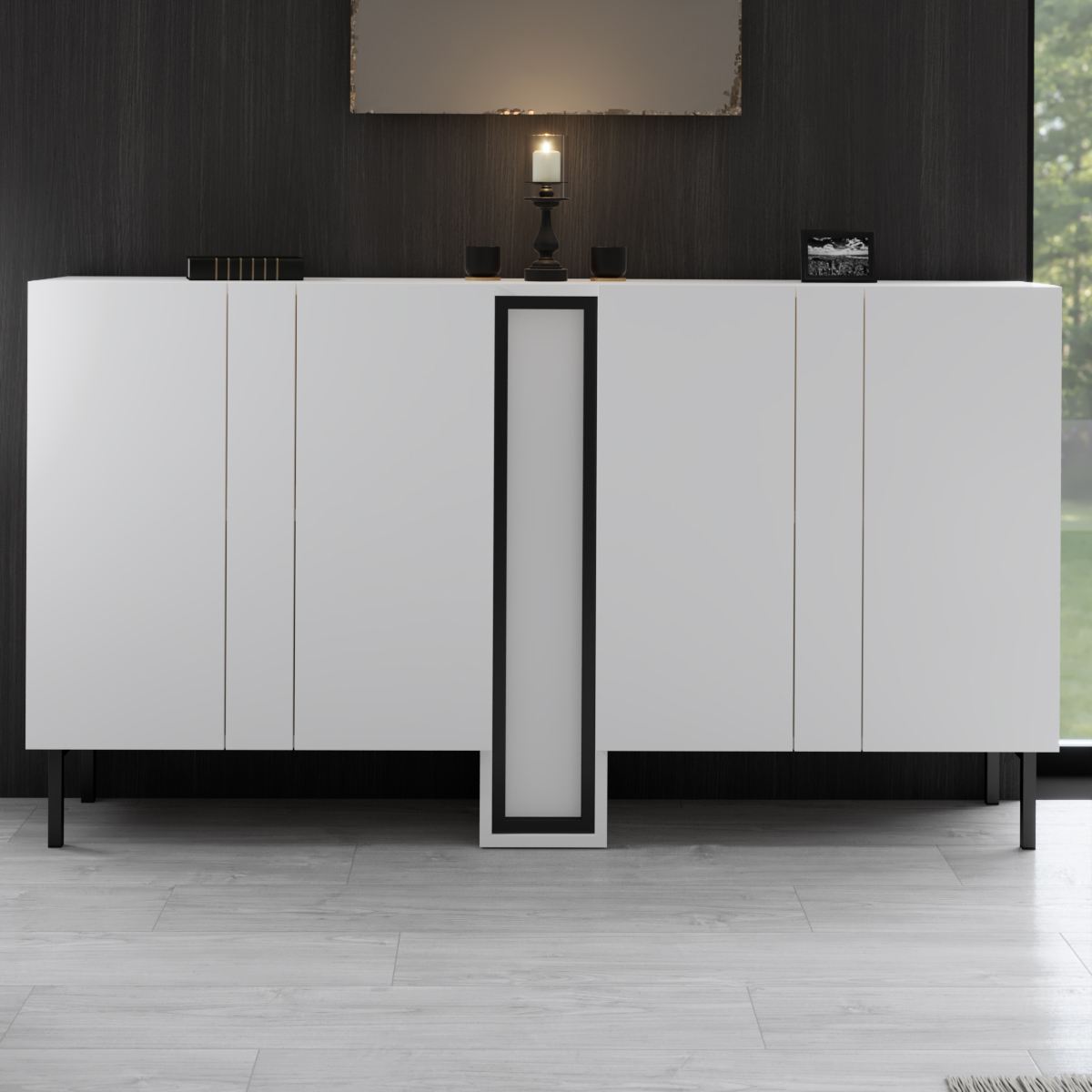 Μπουφές Λευκό 155x32x85cm | 618BLY1305