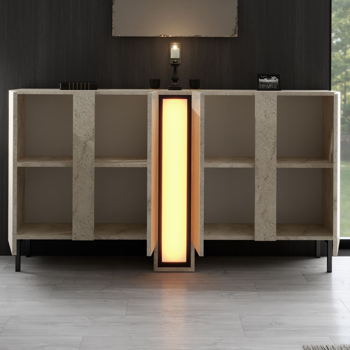 Μπουφές Τραβερτίνη 155x32x85cm | 618BLY1306