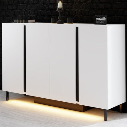 Μπουφές Λευκό 127x32x80cm | 618BLY1308