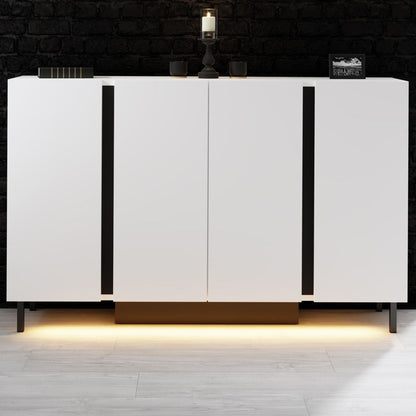 Μπουφές Λευκό 127x32x80cm | 618BLY1308