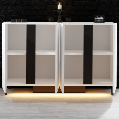 Μπουφές Λευκό 127x32x80cm | 618BLY1308