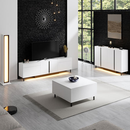 Μπουφές Λευκό 127x32x80cm | 618BLY1308