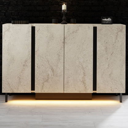 Μπουφές Τραβερτίνη 127x32x80cm | 618BLY1309