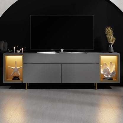Έπιπλο Τηλεόρασης TV Βάση Σύνθεση Ανθρακί Χρυσό | 618BLY1504