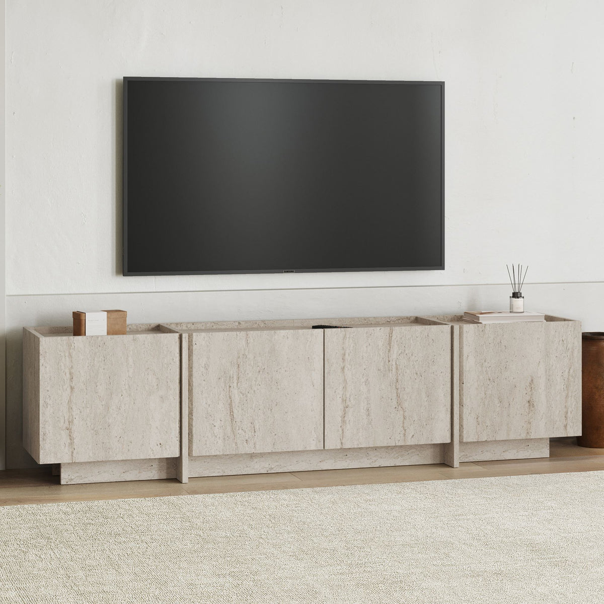 Έπιπλο Τηλεόρασης TV Βάση Σύνθεση Travertine | 632NRD1107