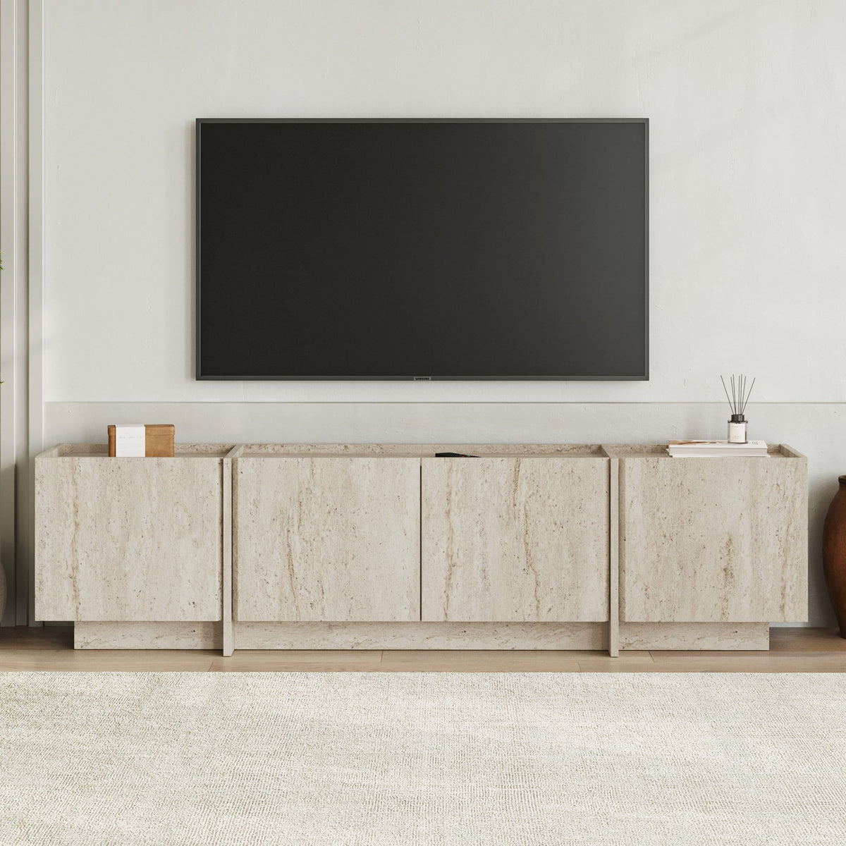 Έπιπλο Τηλεόρασης TV Βάση Σύνθεση Travertine | 632NRD1107