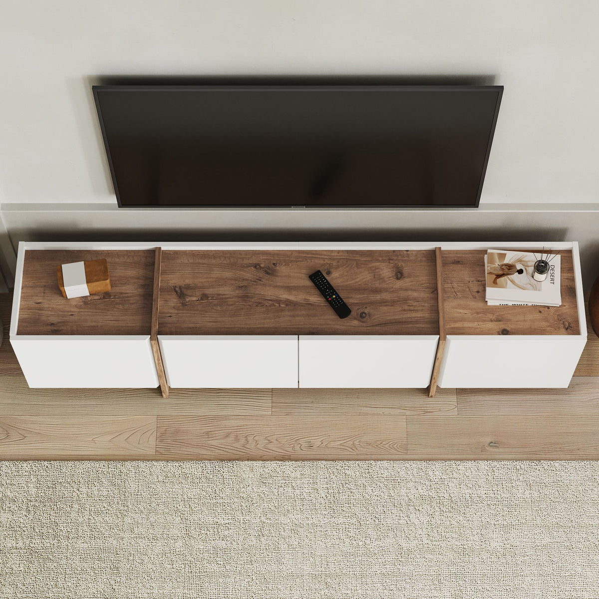 Έπιπλο Τηλεόρασης TV Βάση Σύνθεση Λευκό Atlantic Pine | 632NRD1109