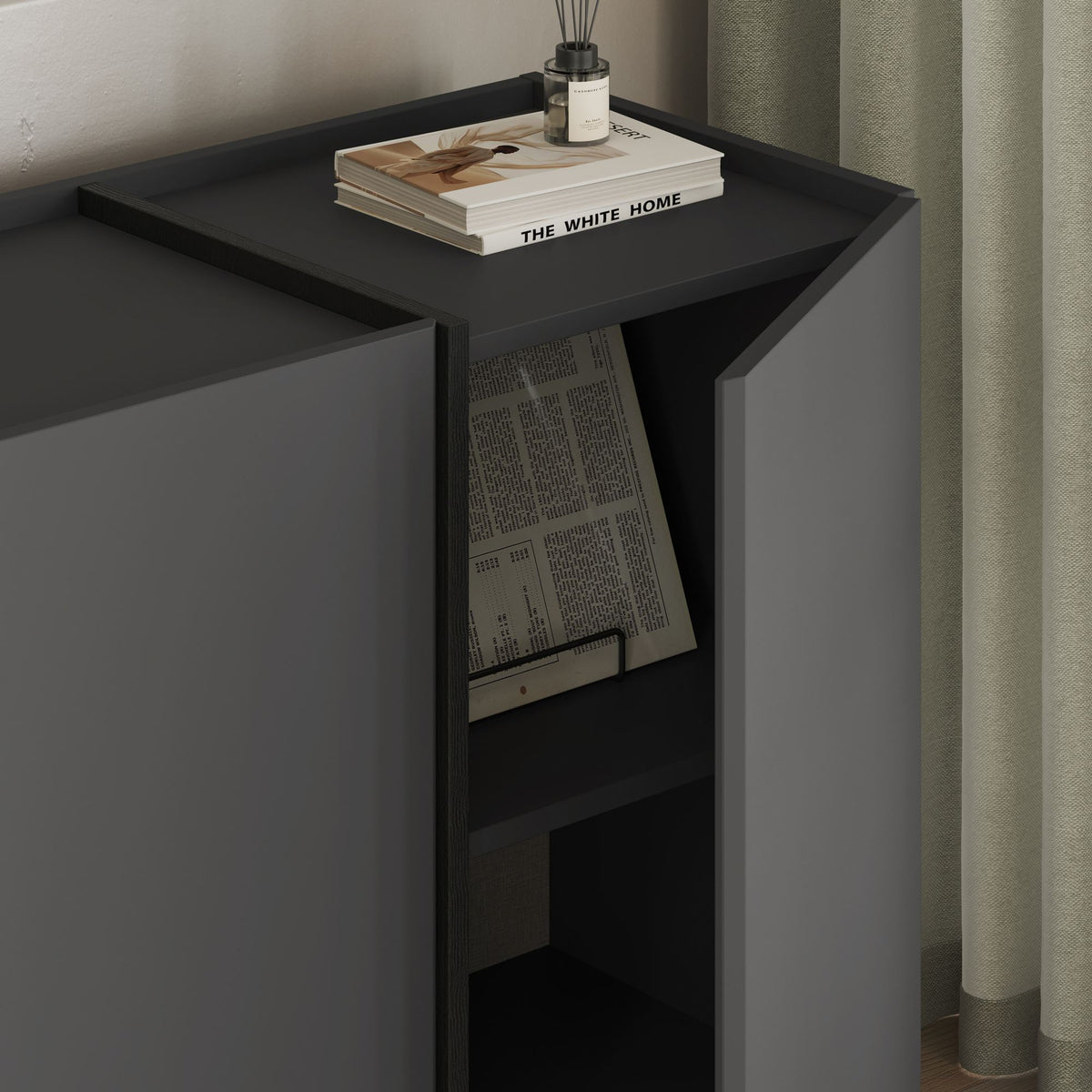 Μπουφές Ανθρακί
Μαύρο 180x45x80cm | 632NRD1113
