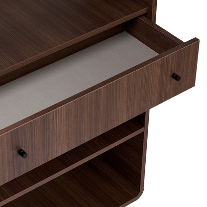 Βιβλιοθήκη Καρυδί 78x153x34 εκ 632NRD1118