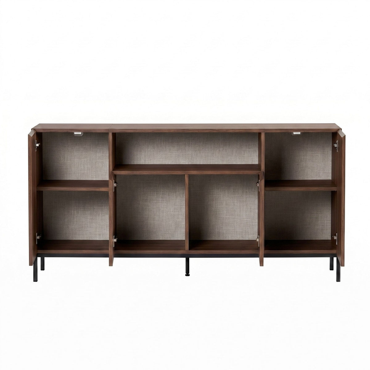 Κονσόλα Μπουφές 160x80x40 εκ Καρυδί Milano / Μαύρο 632NRD1150