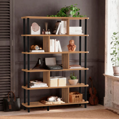 Βιβλιοθήκη 120 × 28 × 168,5 εκ. Μαύρο Atlantic Pine GR688DRA1208