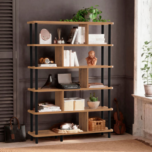 Βιβλιοθήκη 120 × 28 × 168,5 εκ. Μαύρο Atlantic Pine GR688DRA1208