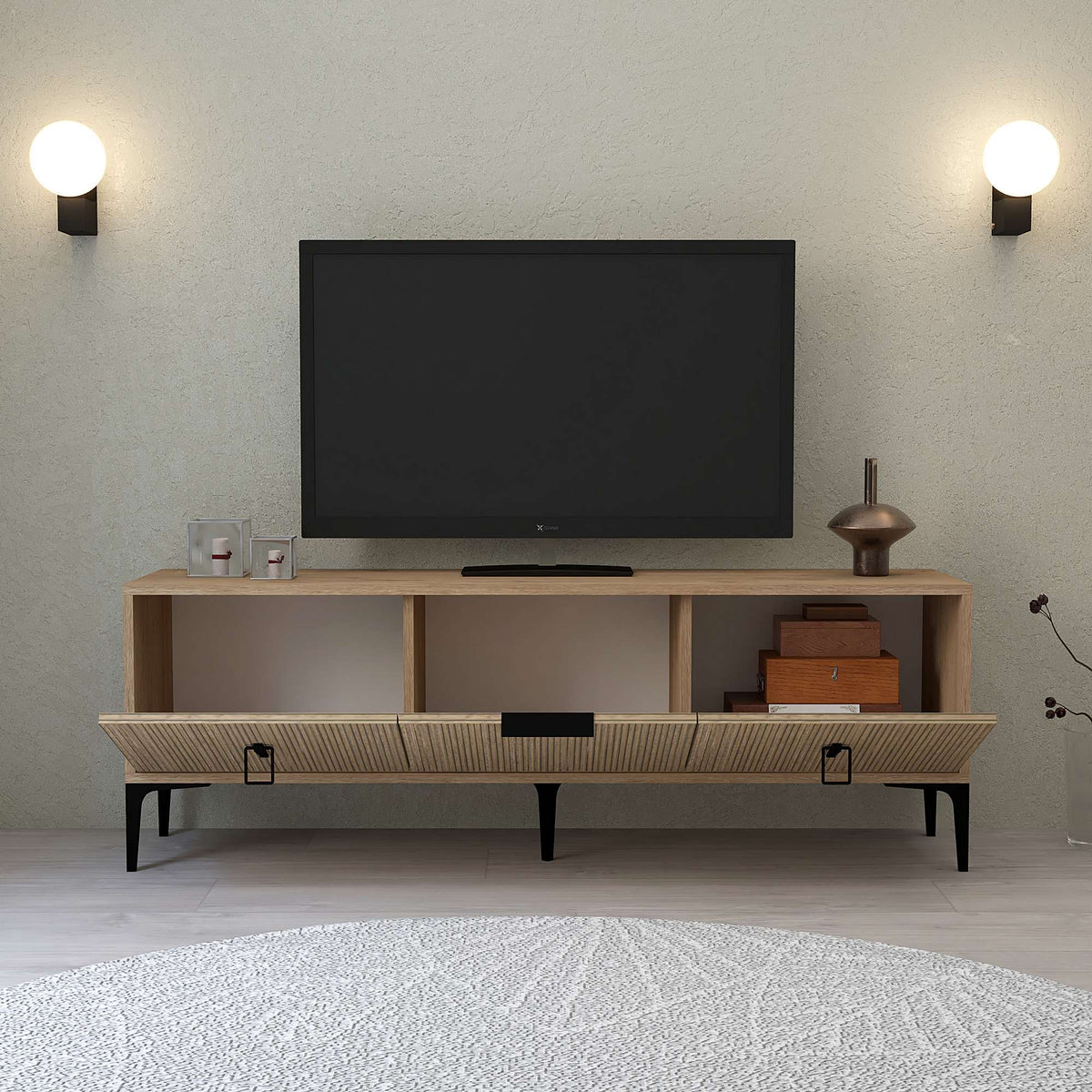 Έπιπλο Τηλεόρασης TV Βάση Σύνθεση Sapphire Δρυς | 707DWL1102