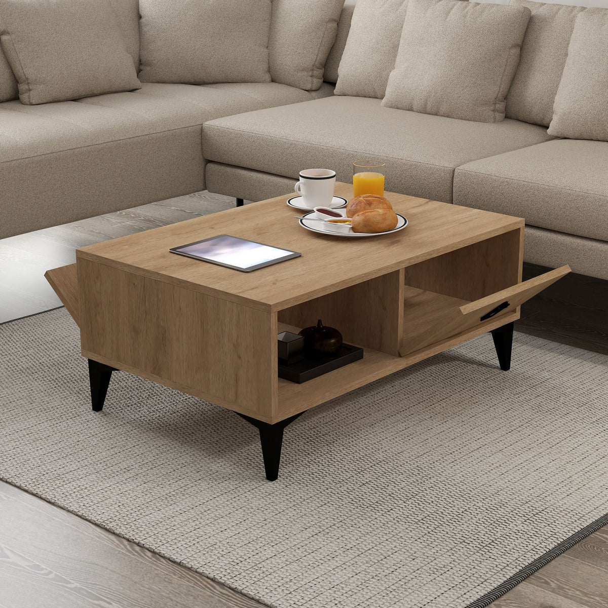 Τραπεζάκι Σαλονιού Δρυς Sapphire 90 x 41,5 x 60 εκ. 707DWL1141