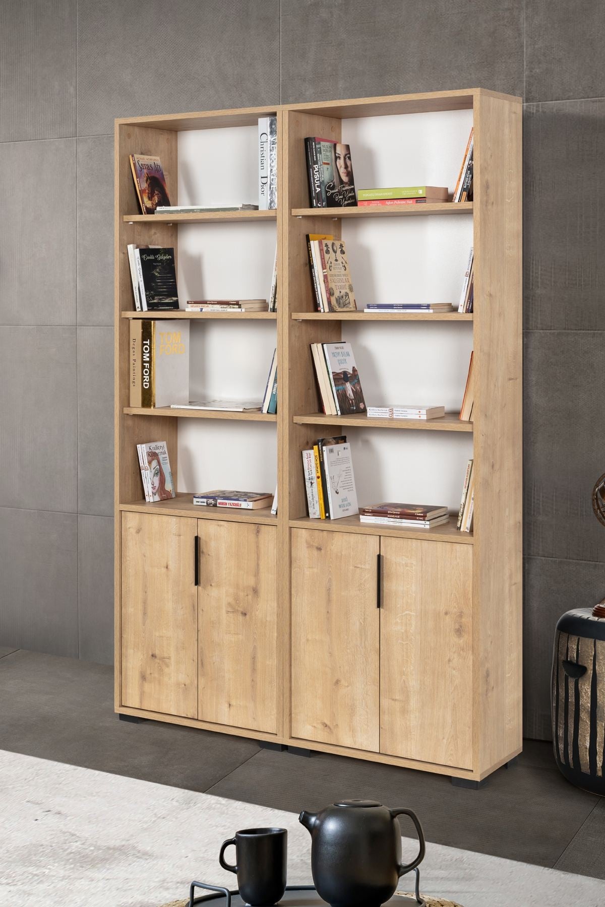 Βιβλιοθήκη Δρυς Sapphire 120x2x30 εκ 707DWL1236