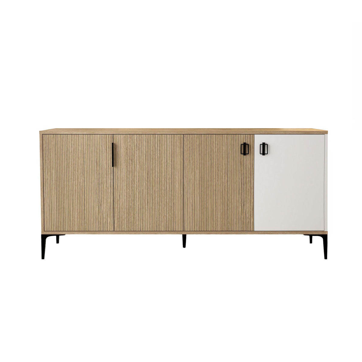 Κονσόλα Μπουφές 180x81x44 εκ Δρυς / Λευκό 707DWL1249