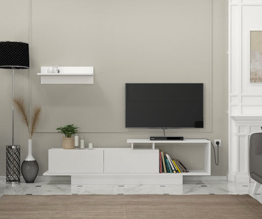 Έπιπλο Τηλεόρασης TV Βάση Σύνθεση Λευκό | 745DCD3029