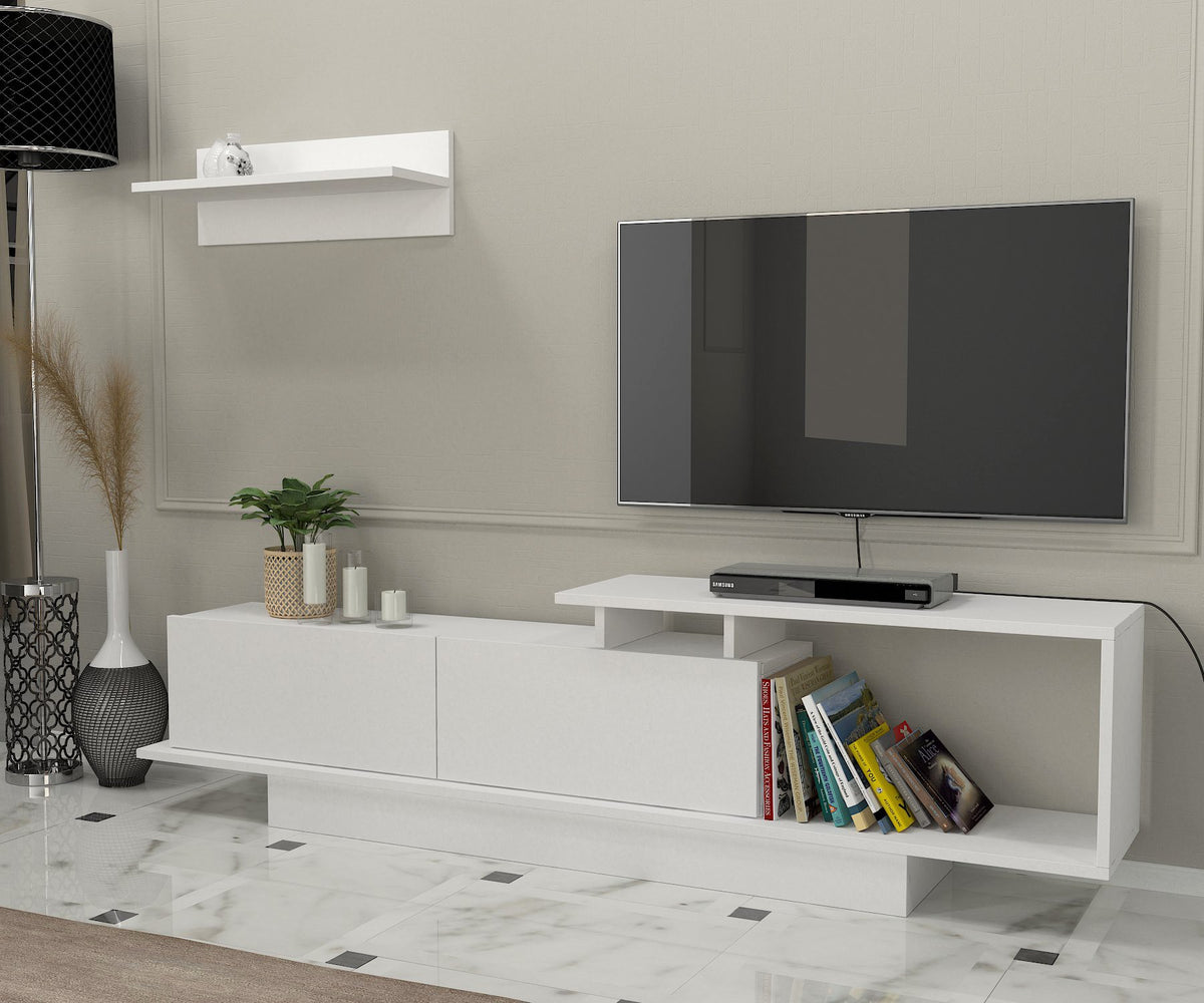 Έπιπλο Τηλεόρασης TV Βάση Σύνθεση Λευκό | 745DCD3029