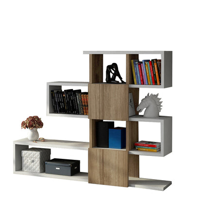 Βιβλιοθήκη 120 × 19,5 × 109 εκ. Λευκό Καρυδί GR745DCD3608