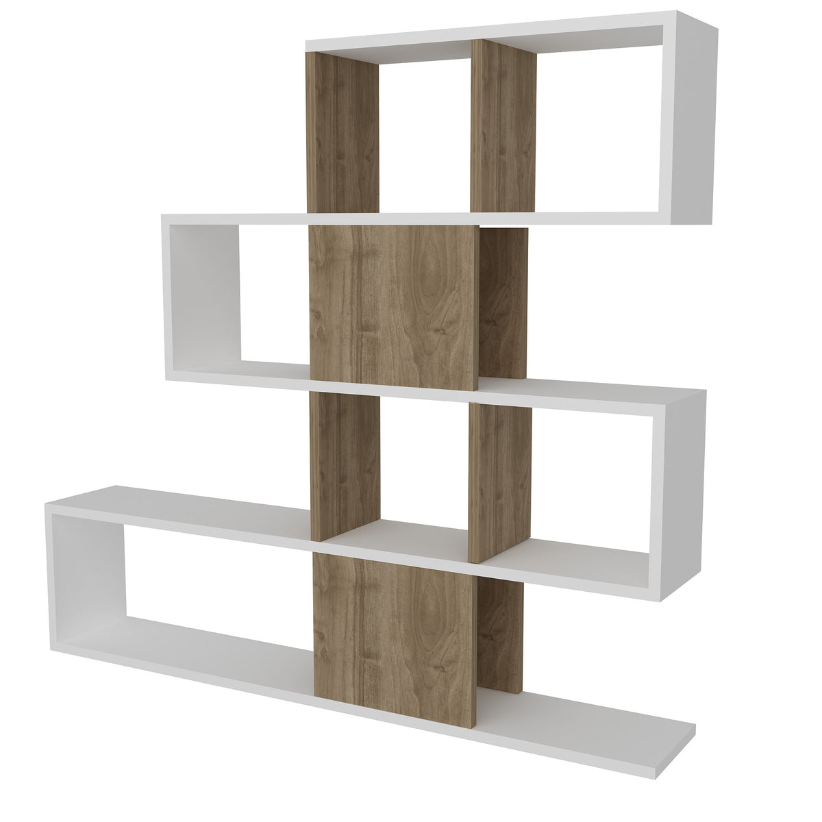 Βιβλιοθήκη 120 × 19,5 × 109 εκ. Λευκό Καρυδί GR745DCD3608
