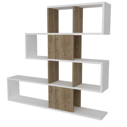 Βιβλιοθήκη 120 × 19,5 × 109 εκ. Λευκό Καρυδί GR745DCD3608