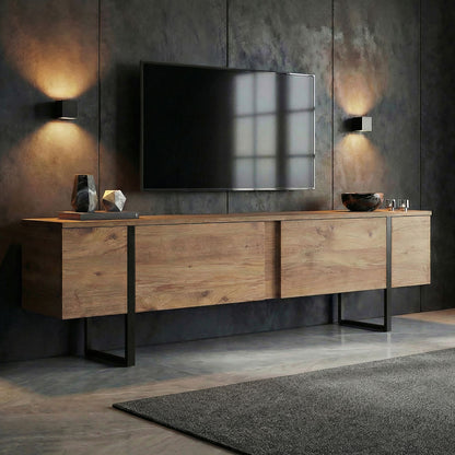 Έπιπλο Τηλεόρασης TV Βάση Σύνθεση Atlantic Pine Μαύρο | 754NRD1108