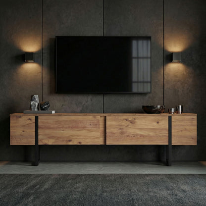 Έπιπλο Τηλεόρασης TV Βάση Σύνθεση Atlantic Pine Μαύρο | 754NRD1108